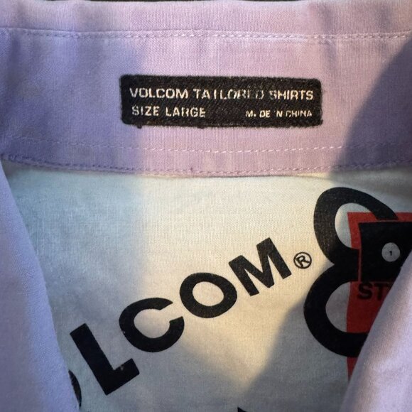 Volcom Men's Lavender Purple Tailored Dress Shirt, Long Sleeve, Size Large - Picture 3 of 7